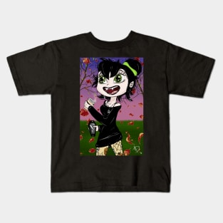 Adorable Little Gothic Vampire Crafter Witch Kids T-Shirt